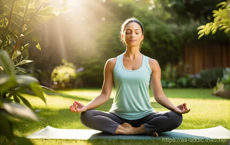 알콜중독 치료법 최신 연구 - "A young adult, early 20s, with a determined yet serene expression, seated comfortably in a sunlit, ...