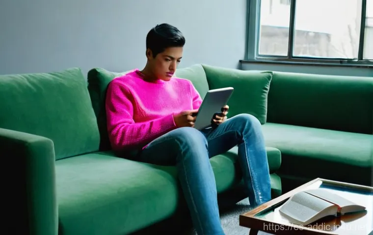 쇼핑 중독의 신체적 증상 - **Prompt 1: The Weight of Impulse**
    A young adult, dressed casually in comfortable home clothes ...