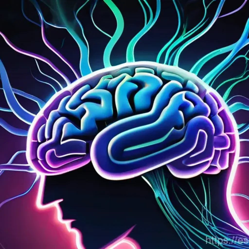 니코틴 중독과 뇌 기능 변화 - **Prompt:** An abstract and vibrant digital painting illustrating the "hijacking" of the brain's ple...